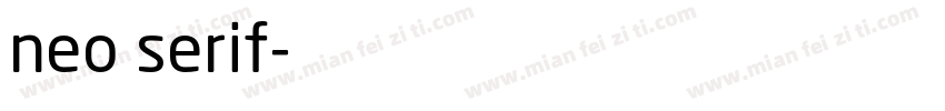 neo serif字体转换